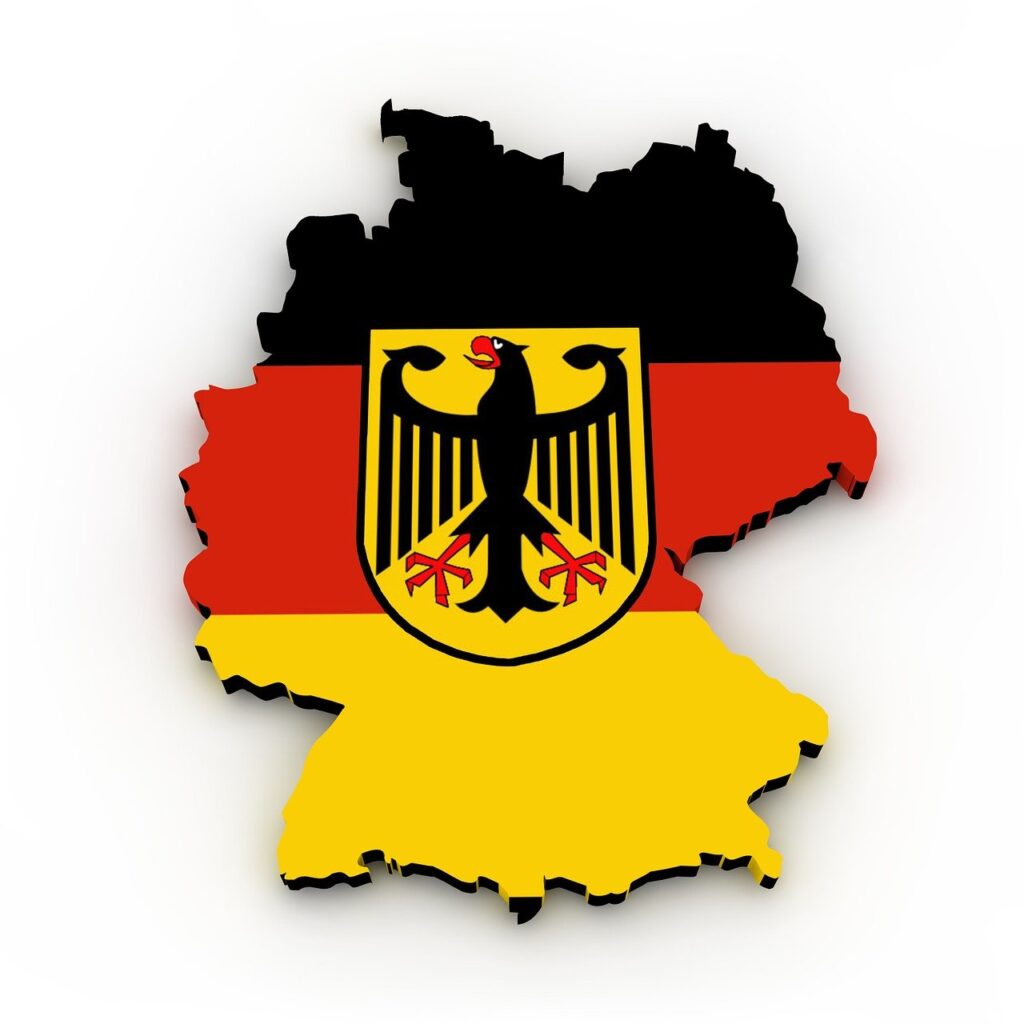 map, germany, flag